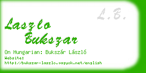 laszlo bukszar business card