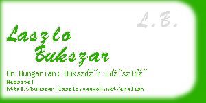 laszlo bukszar business card